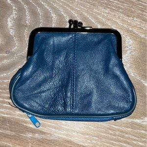 Vintage Blue Leather Wallet